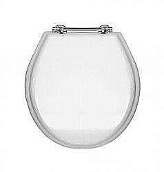 Сиденье для унитаза Devon&Devon Rose белое/хром купить в интернет-магазине сантехники Sanbest