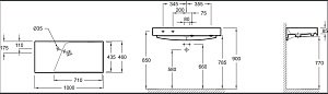 Раковина Jacob Delafon RYTHMIC EXN112-00 купить в интернет-магазине Sanbest