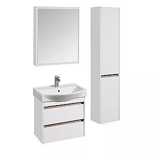 Зеркальный шкаф Акватон Нортон 65 белый купить в интернет-магазине сантехники Sanbest