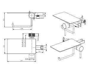 Гигиенический душ Bronze de Luxe Scandi 708/1B черный купить в интернет-магазине сантехники Sanbest