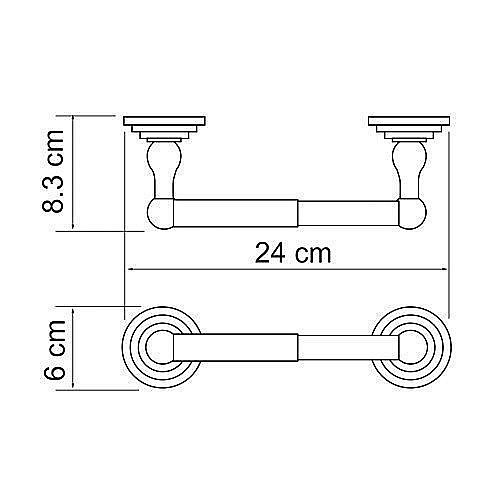 Держатель туалетной бумаги WasserKRAFT Ammer К-7022 купить в интернет-магазине сантехники Sanbest