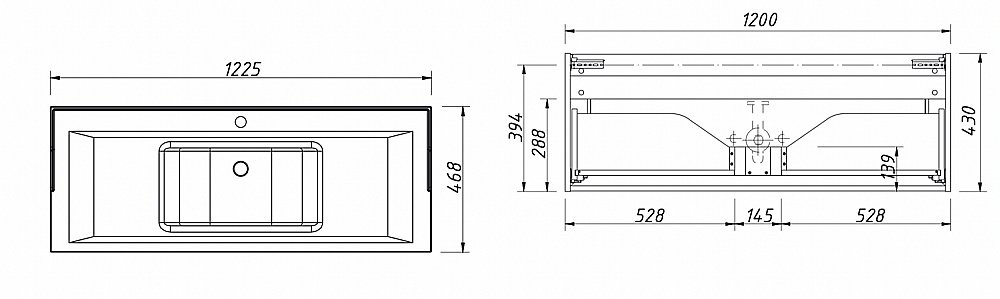 Тумба с раковиной Caprigo Ponza-A 120 для ванной в интернет-магазине Sanbest