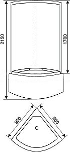 Душевая кабина Arcus Ecostyle ES-322 WG P 90x90 купить в интернет-магазине Sanbest