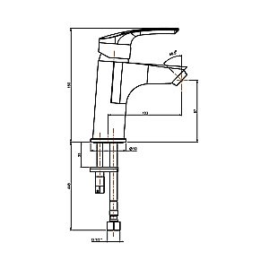 Смеситель для раковины PAINI Atomix D1CR205GKM хром купить в интернет-магазине сантехники Sanbest