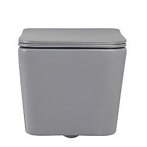 Унитаз подвесной ABBER Rechteck AC1201MG с крышкой микролифт, безободковый, серый матовый купить в интернет-магазине Sanbest