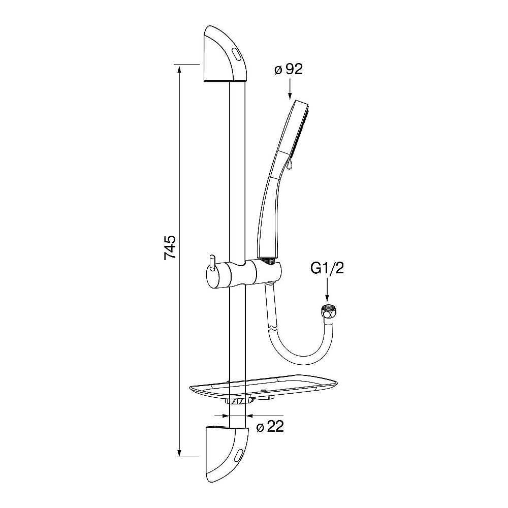Душевой гарнитур Koller Pool Integro NT020 хром купить в интернет-магазине сантехники Sanbest