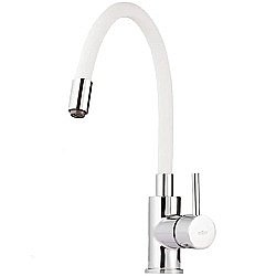 Смеситель для кухни Webert Viper VP920602744 хром/белый купить в интернет-магазине сантехники Sanbest