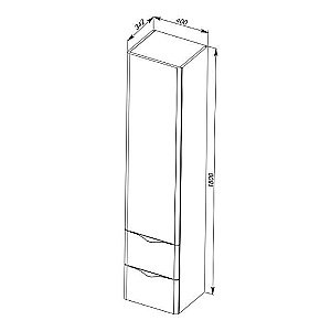 Пенал Aquanet Орлеан 40 белый для ванной в интернет-магазине сантехники Sanbest