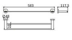 Полотенцедержатель CeramaLux Loft 53909 хром купить в интернет-магазине сантехники Sanbest