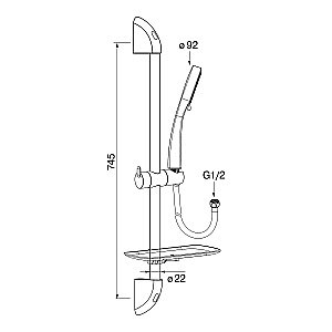 Душевой гарнитур Koller Pool Integro NT020 хром купить в интернет-магазине сантехники Sanbest