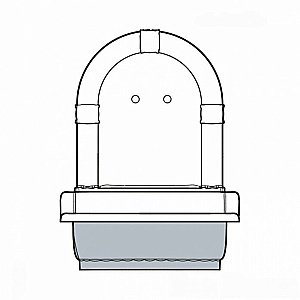 Раковина напольная Migliore Olivia 84 27012 хром, панель белая купить в интернет-магазине Sanbest