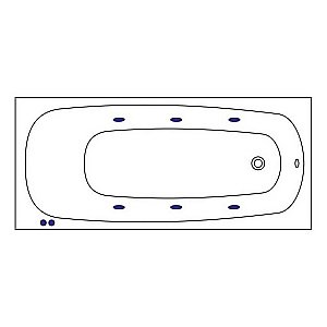 Гидромассажная ванна WhiteCross Layla Slim 180x80 SOFT хром купить в интернет-магазине Sanbest