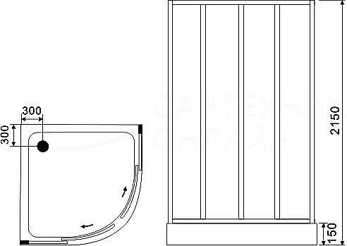 Душевая кабина CeruttiSpa VIVA 8554 100x100 купить в интернет-магазине Sanbest