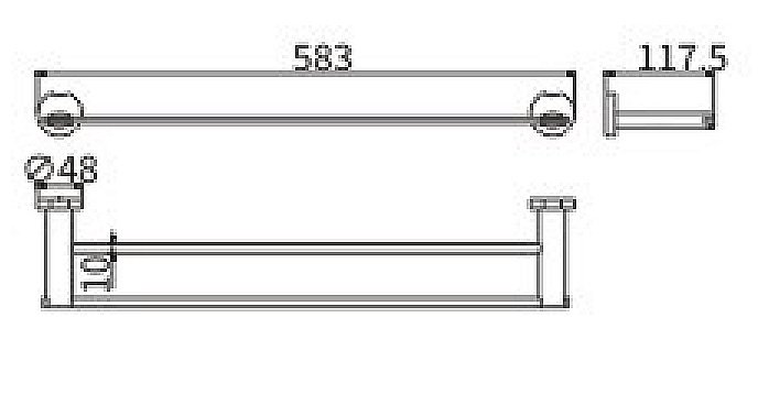 Полотенцедержатель CeramaLux Loft 53909 хром купить в интернет-магазине сантехники Sanbest