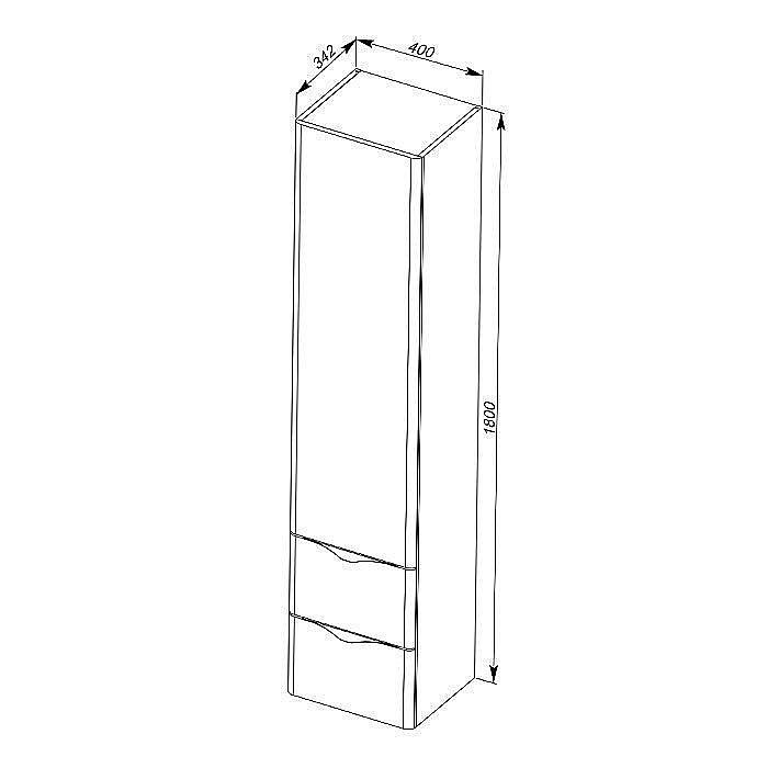 Пенал Aquanet Орлеан 40 белый для ванной в интернет-магазине сантехники Sanbest