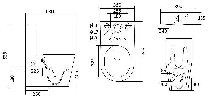 Унитаз-компакт Aquatek Вега AQ2904-00 белый, с крышкой микролифт, с бачком, безободковый купить в интернет-магазине Sanbest