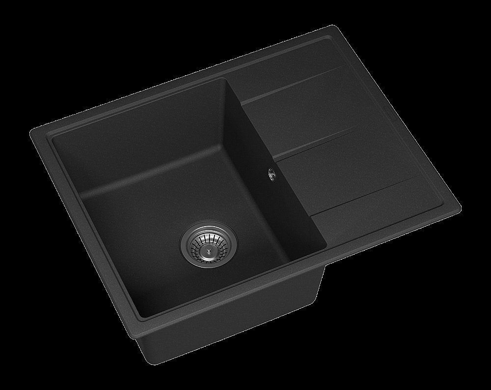 Кухонная мойка Misty Titan 65 TIT-65х51-01 антрацит купить в интернет-магазине сантехники Sanbest