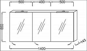 Зеркальный шкаф Jacob Delafon EB789RU-E10 140 квебекский дуб купить в интернет-магазине сантехники Sanbest