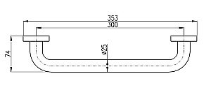 Поручень прямой Rav-Slezak COLORADO COA0705 30 хром купить в интернет-магазине сантехники Sanbest