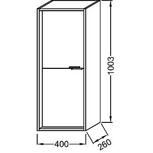 Пенал Jacob Delafon VIVIENNE EB1665-J5-J54 40 белый блестящий/серый матовый для ванной в интернет-магазине сантехники Sanbest