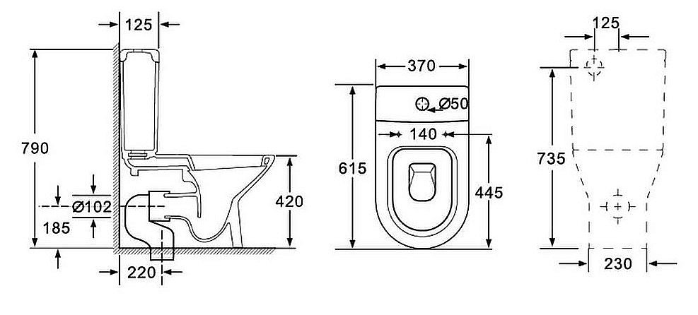 Унитаз-компакт Orans Ceramic OLS-WM9902 безободковый, с бачком, с крышкой микролифт купить в интернет-магазине Sanbest