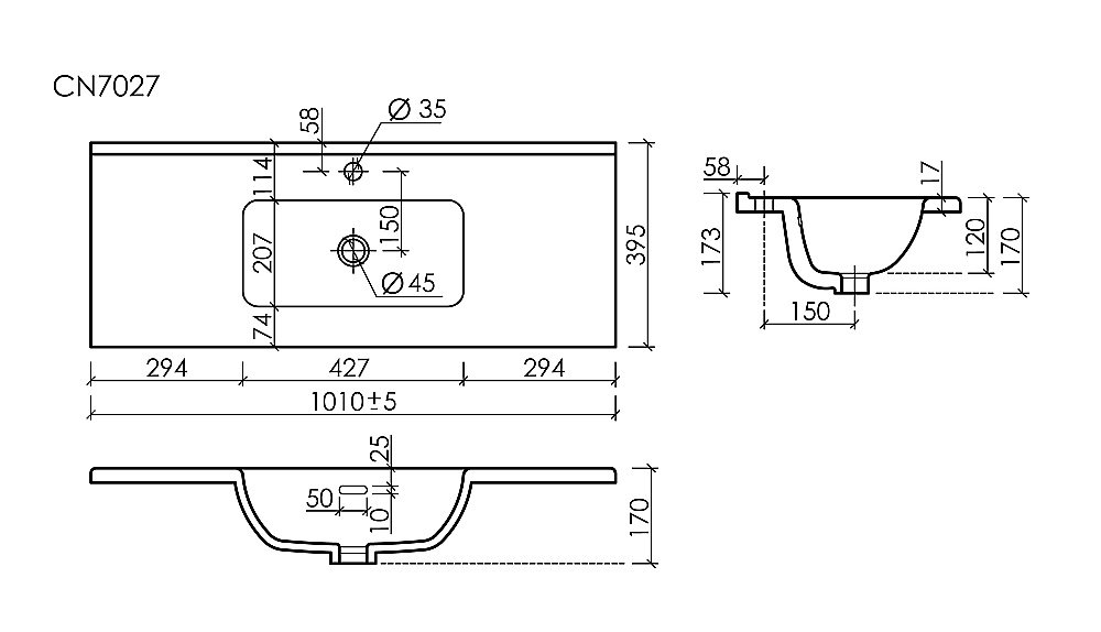 Раковина Ceramica Nova Compact CN7027 белая купить в интернет-магазине Sanbest