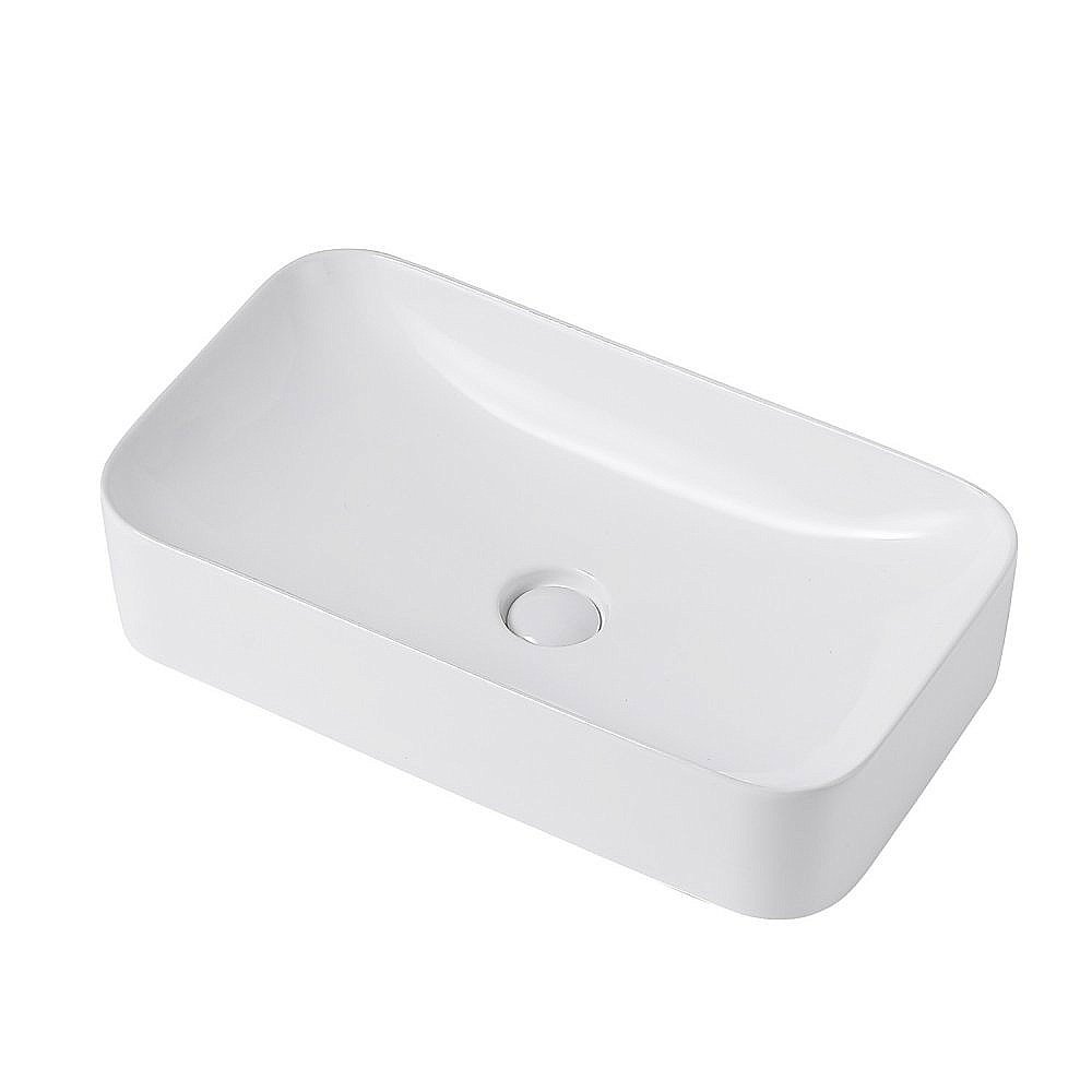 Раковина накладная ABBER Rechteck AC2204 белая купить в интернет-магазине Sanbest