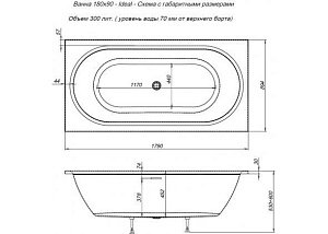 Акриловая ванна Aquanet Ideal 180x90 купить в интернет-магазине Sanbest