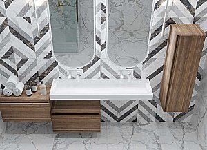 Раковина-моноблок Armadi Art Flat 859-120 белая купить в интернет-магазине Sanbest