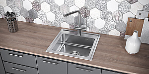 Кухонная мойка Paulmark FORA PM195050-BS брашированная сталь купить в интернет-магазине сантехники Sanbest