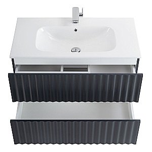 Тумба с раковиной Art&Max ELEGANT 100 серая матовая для ванной в интернет-магазине Sanbest