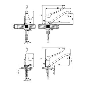 Смеситель для кухни Lemark Project LM4634C хром купить в интернет-магазине сантехники Sanbest