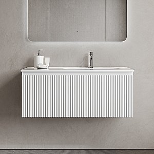 Тумба с раковиной Sancos Snob R 1.0 SNR1.0100LW/SNR1.0100RW Bianco для ванной в интернет-магазине Sanbest