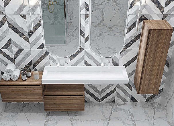 Раковина-моноблок Armadi Art Flat 859-120 белая купить в интернет-магазине Sanbest