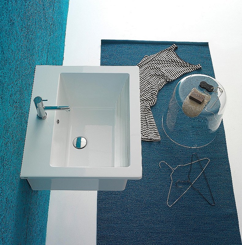 Раковина подвесная Globo Forty3 60 FO063.BI*1 белая купить в интернет-магазине Sanbest