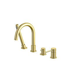 Смеситель на борт ванны Aquatek Европа AQ1348BG золото шлифованное купить в интернет-магазине сантехники Sanbest