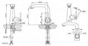 Смеситель для раковины Bravat WATERFALL F173107C-1 купить в интернет-магазине сантехники Sanbest