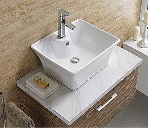 Раковина накладная Ceramalux N 50 9108 белая купить в интернет-магазине Sanbest