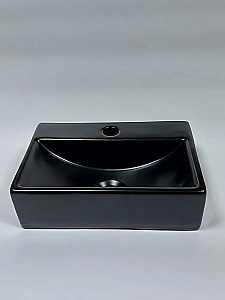 Раковина накладная CeramaLux N 36 9135-1MB черная матовая купить в интернет-магазине Sanbest