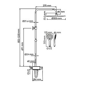 Душевая система WasserKraft Aller SET2656 Thermo хром/Белый Soft-touch купить в интернет-магазине сантехники Sanbest