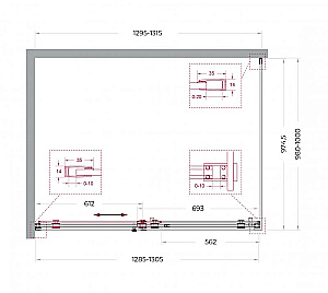 Душевой уголок BelBagno SOFT_CLOSE-2-AH-1 130х100 стекло прозрачное/профиль оружейная сталь купить в интернет-магазине Sanbest