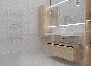 Тумба с раковиной Armadi Art Flat 60/120 светлый дуб для ванной в интернет-магазине Sanbest