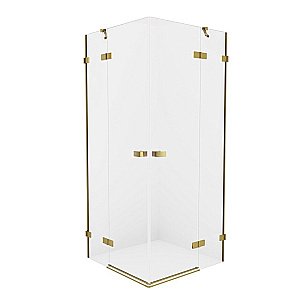 Душевой уголок NEW TRENDY AVEXA GOLD BRUSHED EXK-1886 110x100 стекло прозрачное/профиль золото купить в интернет-магазине Sanbest