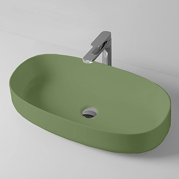 Раковина накладная Artceram Cognac 68 COL005 44 00 Verde Salvia купить в интернет-магазине Sanbest