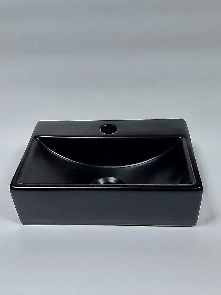 Раковина накладная CeramaLux N 36 9135-1MB черная матовая купить в интернет-магазине Sanbest