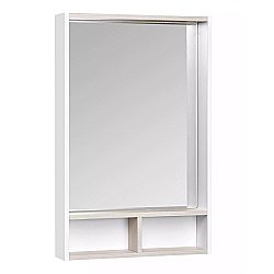 Зеркальный шкаф Акватон Йорк 55 белый/ясень фабрик купить в интернет-магазине сантехники Sanbest