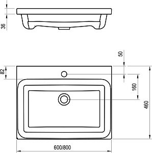 Раковина Ravak COMFORT XJX01280001 купить в интернет-магазине Sanbest