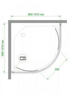 Душевой уголок Royal Bath RB100HKD-T-CH 100х100 прозрачный купить в интернет-магазине Sanbest