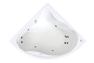 Ванна с гидромассажем Радомир Альтея 2-81-2-0-0-219 125х125 ТЕРАПИЯ ХРОМ белая купить в интернет-магазине Sanbest