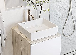 Раковина Sanita luxe Novel Slim 40 NOV40SLWB01S белая купить в интернет-магазине Sanbest